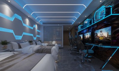 现代电竞房3D模型下载